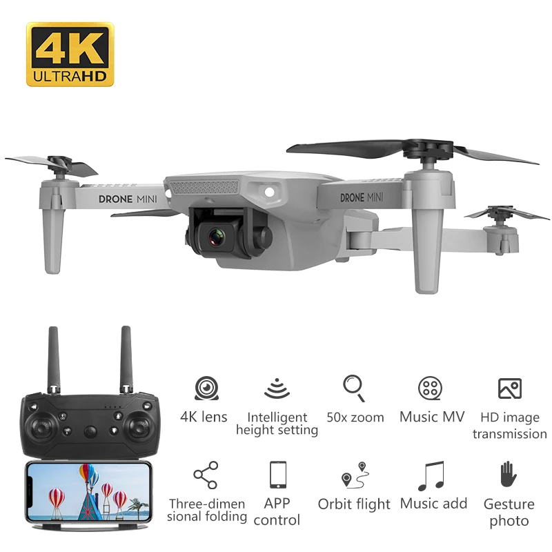E88 Дрон 4k HD широкоугольная камера Wi-Fi 1080p передача в режиме реального времени FPV follow me