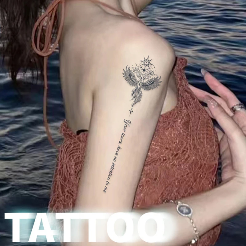 XB Lasting 7-15 Days Herbal Juice Semi-Permanent INS Men Girl Arms Body Beauty Realistic waterproof Fake Tattoo Stencil Sticker