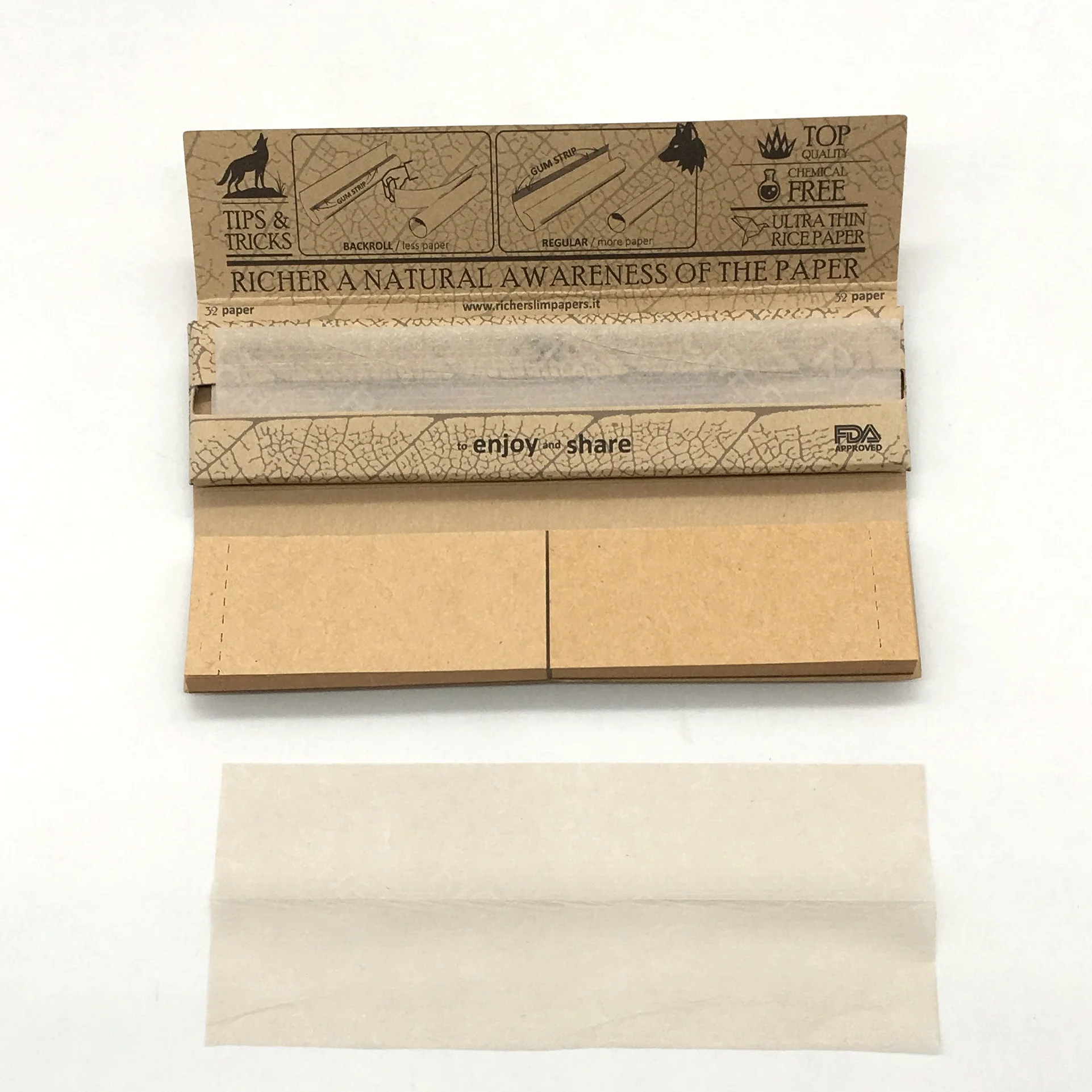 
natural organic pure hemp unbleached/unrefined rolling paper 