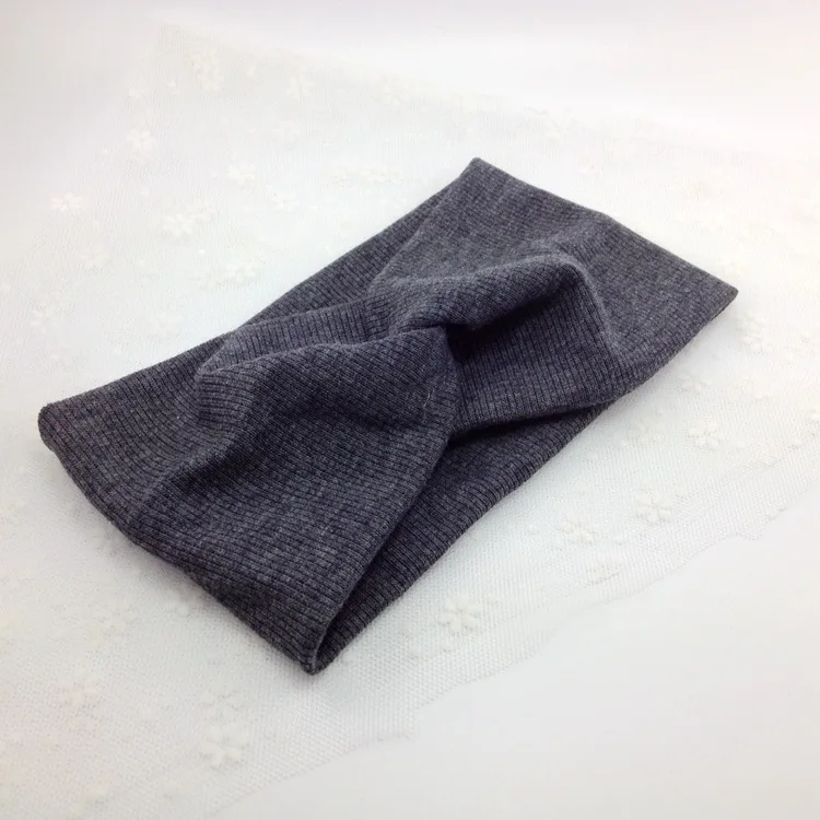 Women Headband Cross Top Knot Elastic Hair Bands Rib Cotton Girls Sports Yoga Hairband Hair Accessories Twisted Turban Headwrap