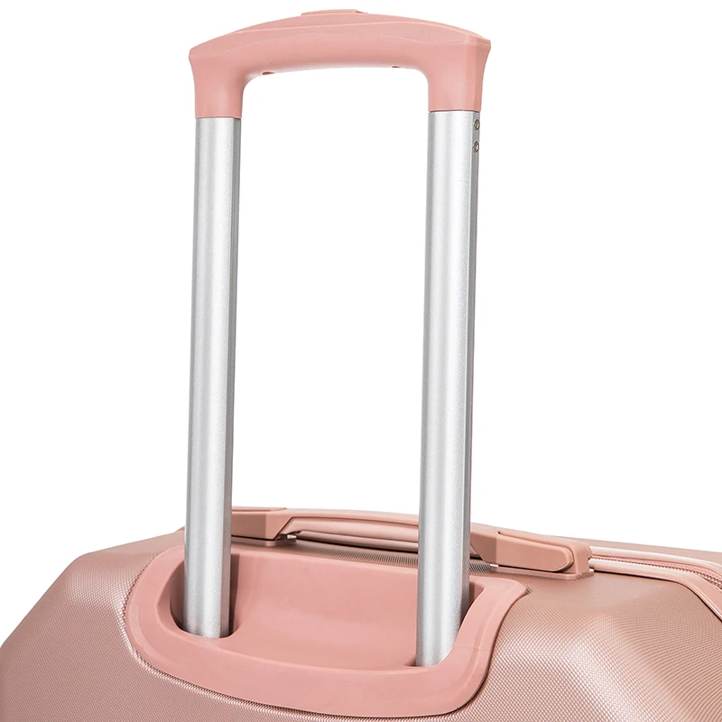 2024 Custom 12+14+20+24+28 5pcs Luggage ABS PC Travel Business Carry-on Luggage Novel PINK Trolley Suitcases