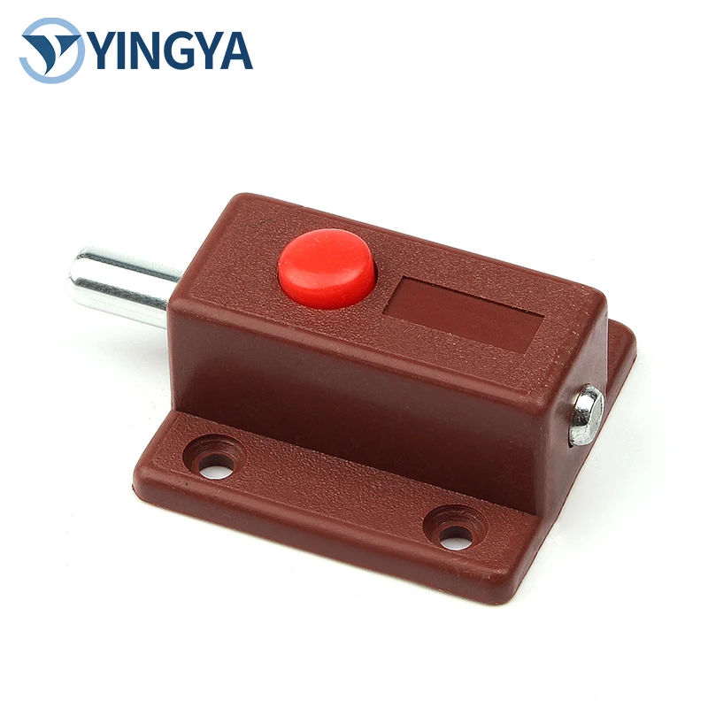 Self-Elastic Plastic Bolt Furniture Hardware Button for Cabinet Door and Window Open Spring Durable Fastener