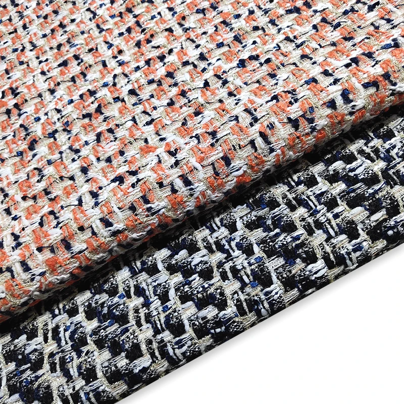 
New products knit tweed suede fabric composition polyester tweed fabric printed 