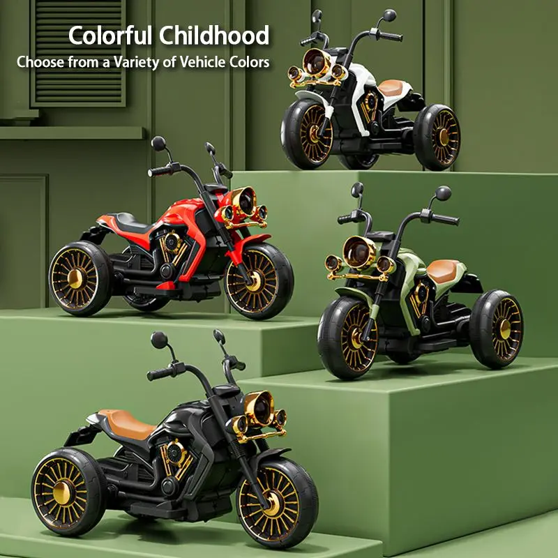 Wholesale Motorcycle Electric Bicycle Charging For 3 To 14 Age Retro Three Wheeled  Electric Motorcycle for kids To Drive