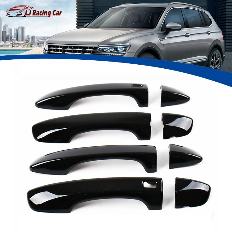 Car Stickers Anti Scratch Car Door Handle Protector Trim Cover Car Styling Exterior Accessories For VW Volkswagen Tiguan L 2017