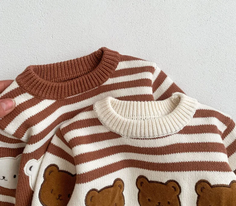 2023 New Style Wholesale Baby Clothes Knitted Children Cotton Sweater