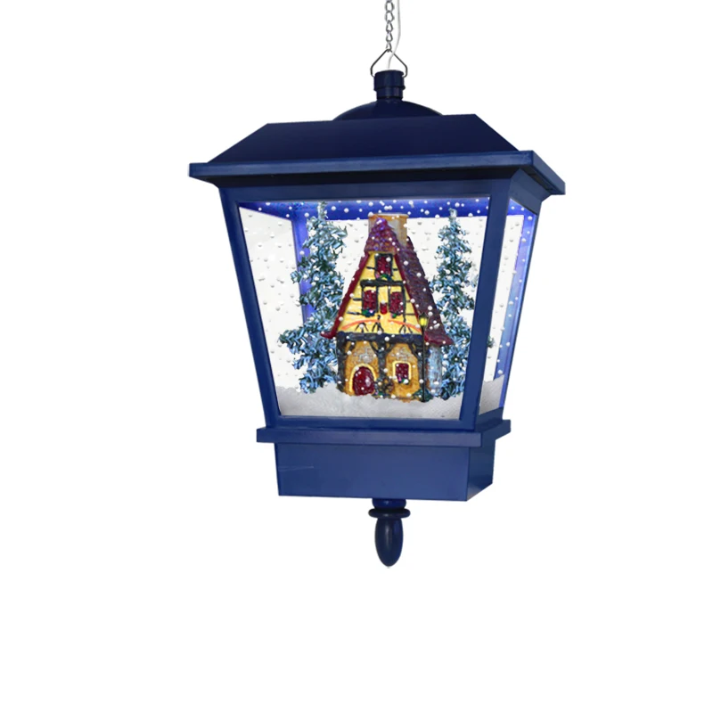 Уличный праздничный подвесной светильник с музыкальной функцией снега, светодиодный Рождественский подвесной светильник с функцией Санта-Клауса