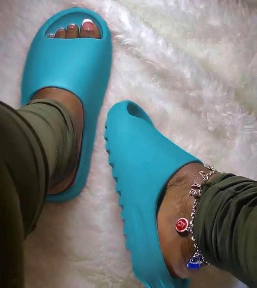  Заводские оригиналы Yeezy 2021 slide 350v2 blue yeezy тапочки спортивные кроссовки для бега мужчин женщин
