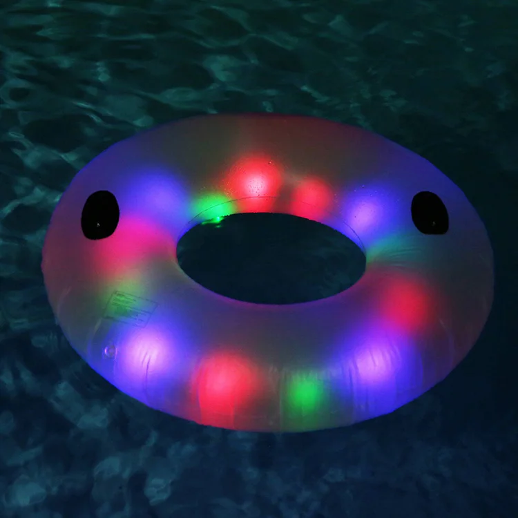 Giant Phthalate PVC Inflatable Led Swimming Tube Pool Float Swim Rings Adult