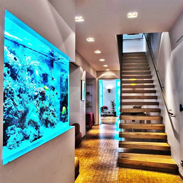 Partition Fish Tank Wall Mounted Clear Viewable Tank made Of Acrylic, Large Marine Acrylic Hanging Aquarium@