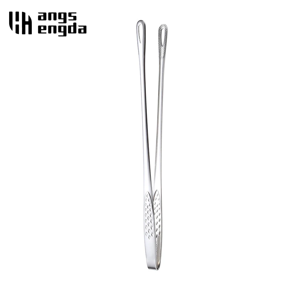 Wholesale BBQ Food Tongs Korean Barbecue Clips Stainless Steel Grill Cooking Kitchen Bread Baking Outdoor Grilling Steak Clamp