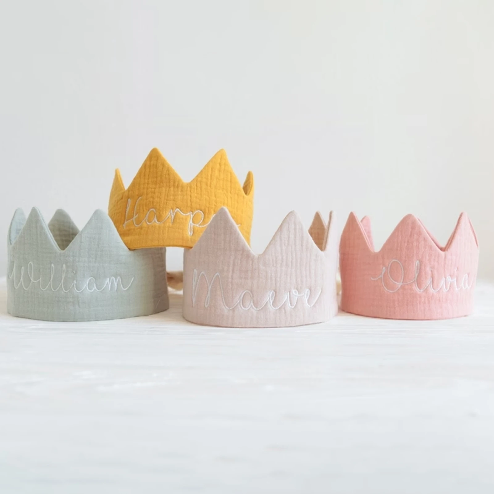 Wholesale Birthday Crown For Kids Monogram Happy Birthday Crown Cotton Birthday Crown
