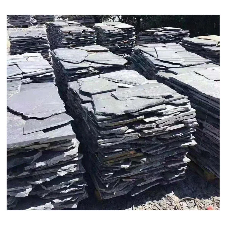 Factory Stone Veneer Natural Black Slate Free Form Exterior Stone Wall Cladding For Walls Decoration
