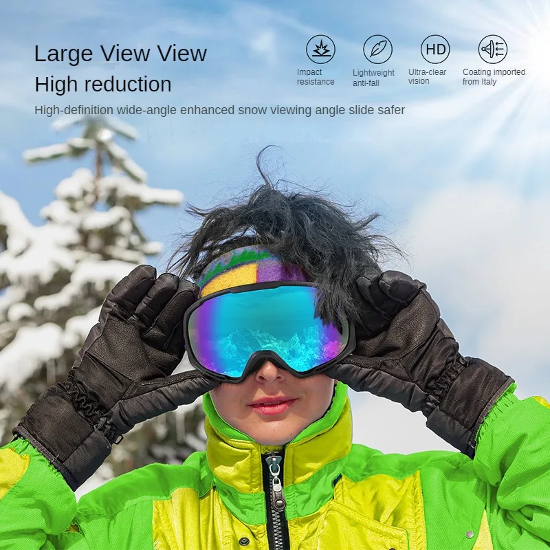 Custom Ski Glasses Girl Adult Double Layer Anti-fog Snow Goggles Spherical Ski Goggles