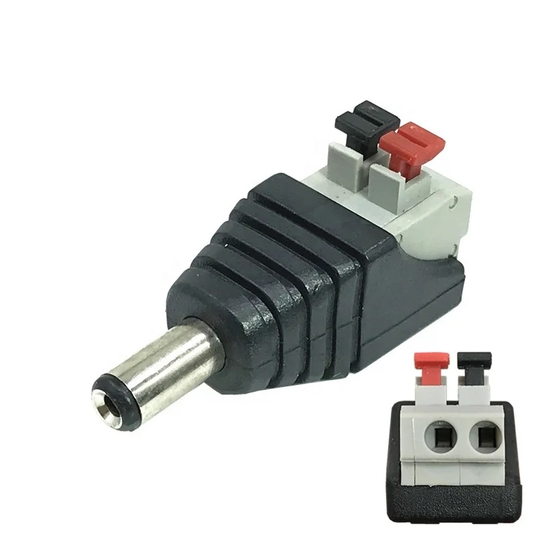 2.1 x 5.5mm 12V DC Male And Female Power Jack Plug Adapter Connector CCTV Camera