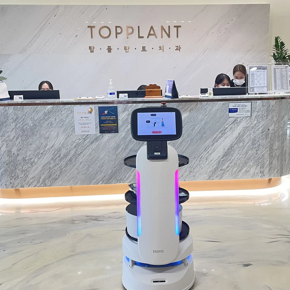 Autonomous navigation restaurant service robot humanoid waiter robot