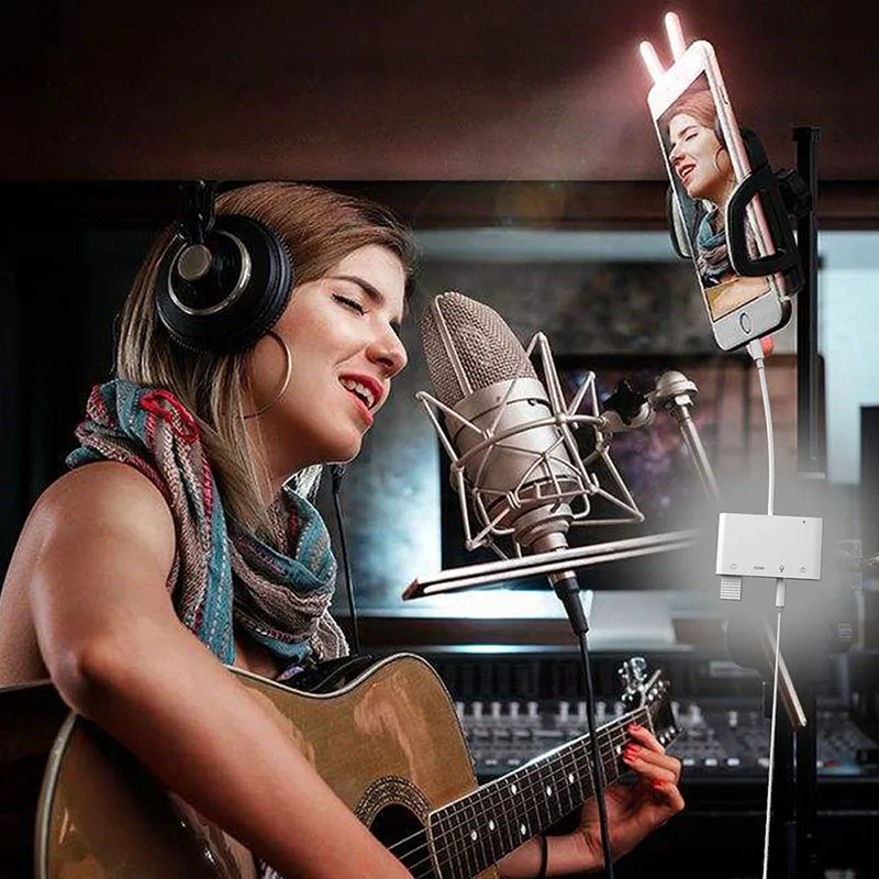 3.5mm Earphones Audio Jack Adaptor HD Video Sync Screen Converter Lighting HDMI-Compatible 1080P Digital AV Adapter for iPhone