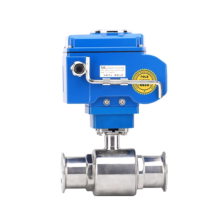 2 Way SS304 SS316 tri clamp motorized ball valve electric Sanitary electric Ball Valve