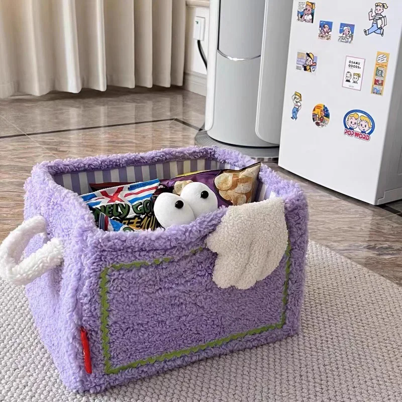 Toy basket Cute storage Sundries snacks toys organizer basket Cartoon foldable laundry basket