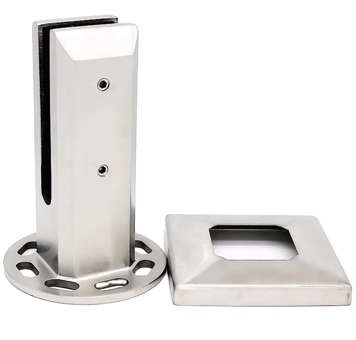 glass stair glass  railing  stainless steel spigot pool fencing spigot