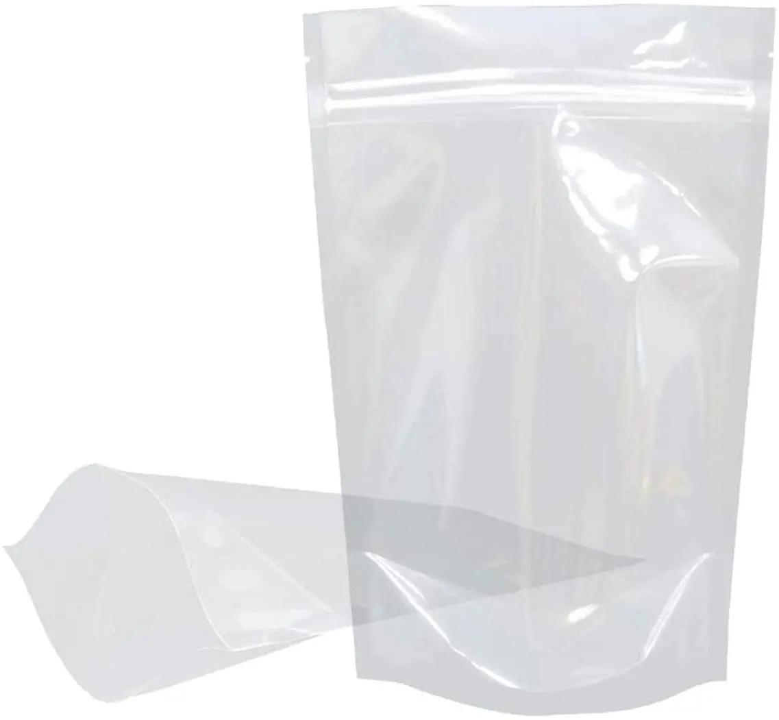 Оптовая продажа прозрачной Ziplock мешки-цветочниц на свадьбе для упаковки чая упаковочные пакеты типа дой-Пак сумка в наличии молнии Топ пустые пакетиков сварной шов