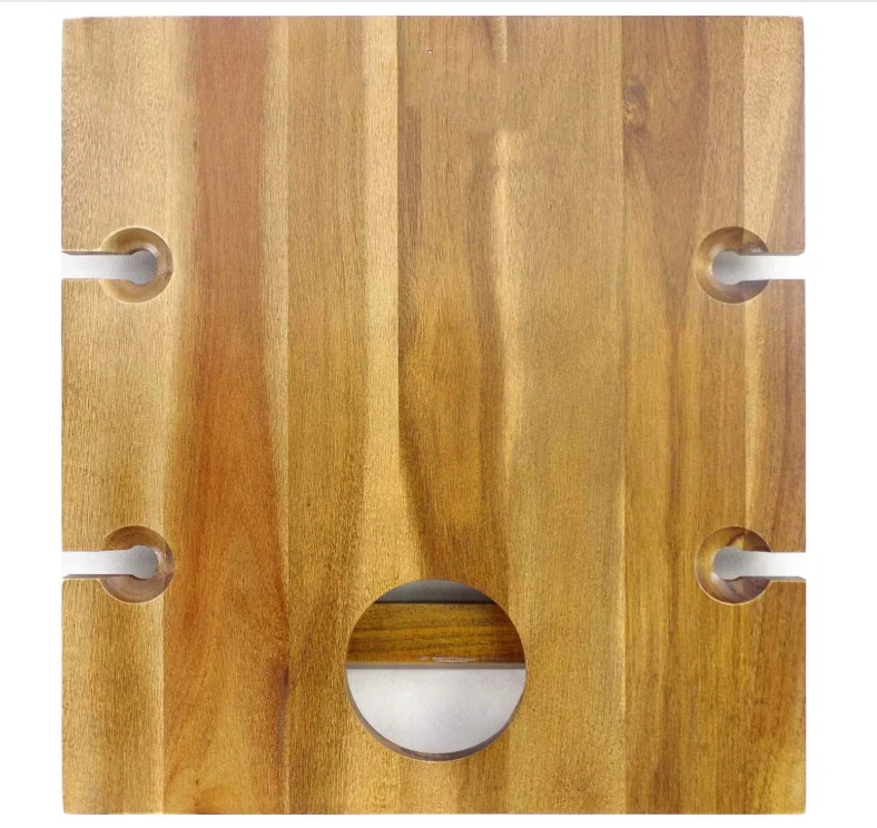 Portable Folding Wine Champagne Acacia Wood picnic table with Foldable Legs, Food-Safe Top, Bottle & Glass Holders