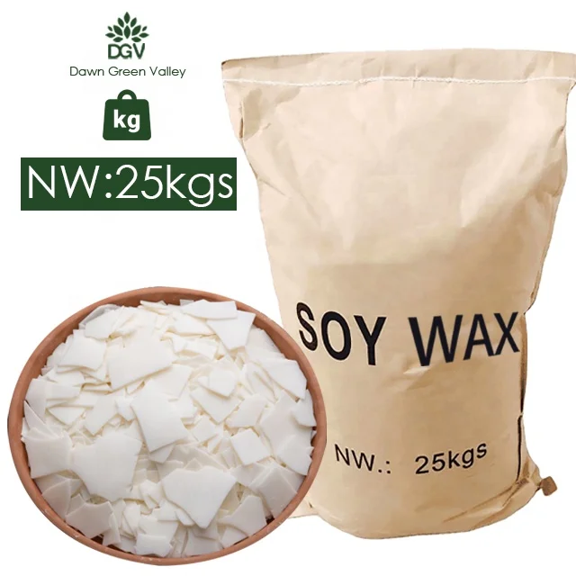 Natural Organic Smokeless Milky Scent Bulk Soy Wax Flakes for Jars Candles Making
