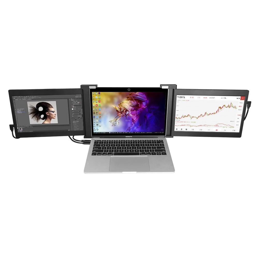 Dual screen for Laptop Tri Screen Compatible with Macbook laptop and Chrome Powered by USB C