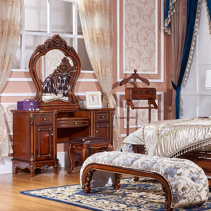 2020 Новое поступление королевской роскоши античный твердой древесины тщеславия барокко Китай дизайн комод