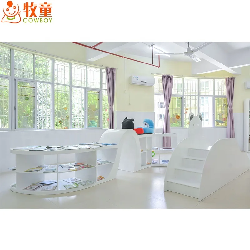 High Quality Library Furniture Bookcase Luxury Solid Plywood Bookshelf For Private International School