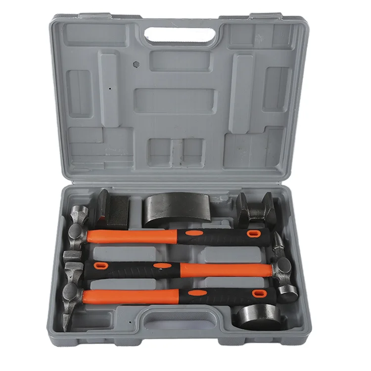 MKT Stainless Steel Sheet Metal Planishing Hammer Tool Set for Hammered Metal