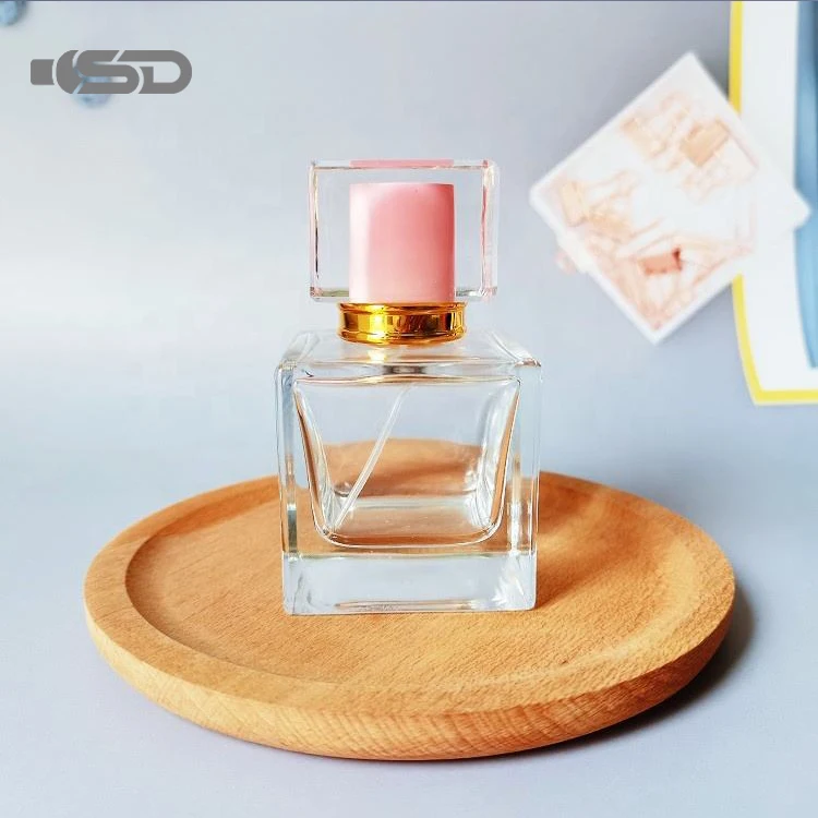 Luxury Square 100ml Perfume Glass Bottle Custom Logo Vintage Perfume Bottles Glass Pump Sprayer Glass Bottle