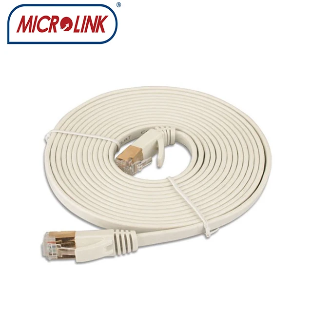 Rohs compliant halogen free  cat7 cat 8  cat 9 flat ethernet lan network cable with 100% fluke pass reach certificate