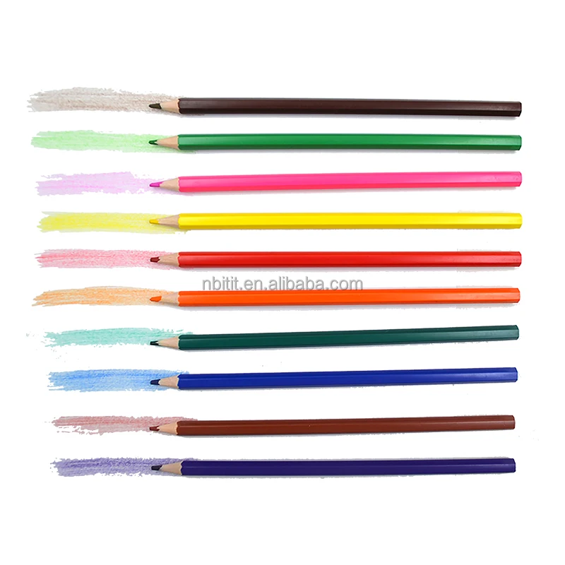 Hot sale non toxic 12pcs high quality cheap price promotion Jumbo triangle color pencil for kids and school