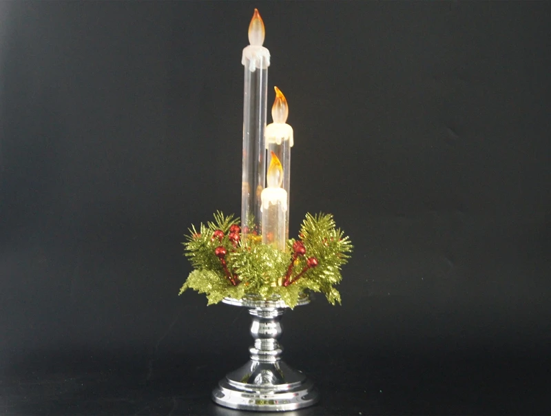 2024 Christmas candle lamp light Battery supply flameless led candles with moving flame
