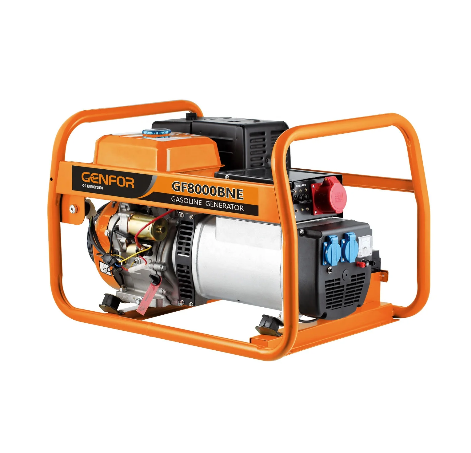 8KVA simple design single phase three phase Portable Generator Key start Gasoline generator Brush type