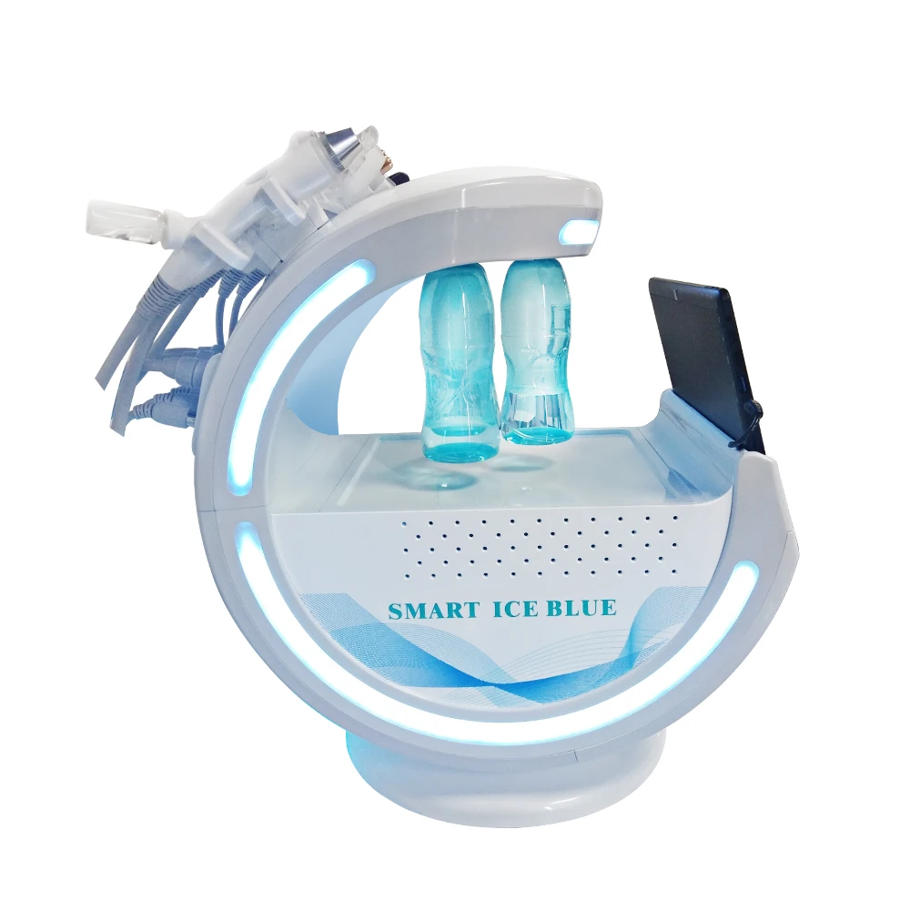  QTS Hydra Skin Care 7 in 1 Intelligent Ice RF Oxygen Jet Water Peeling oxygen microdermabrasion machine facial hydro