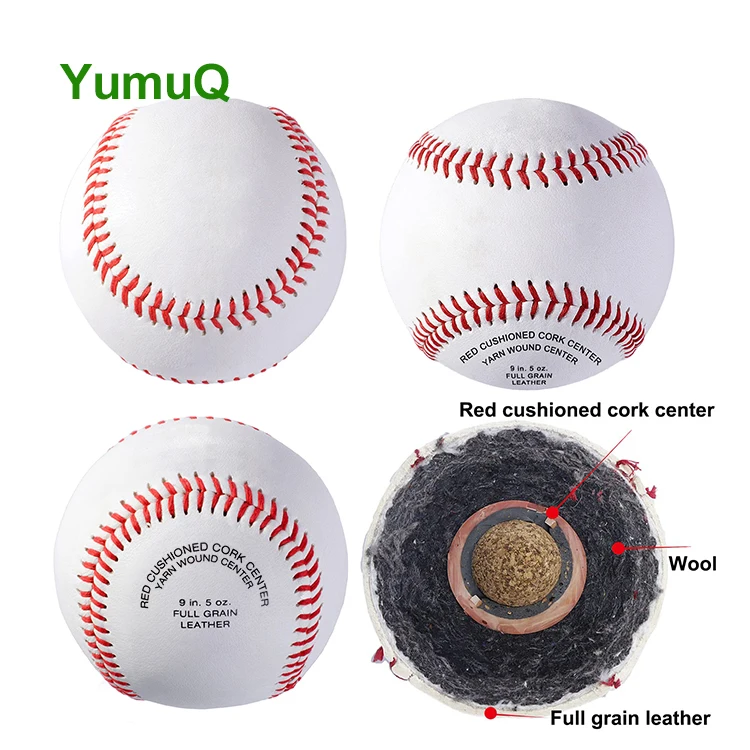 YumuQ Standard Size Double-Layer Cushioned Rubber Core Baseball Ball For Practice And Training