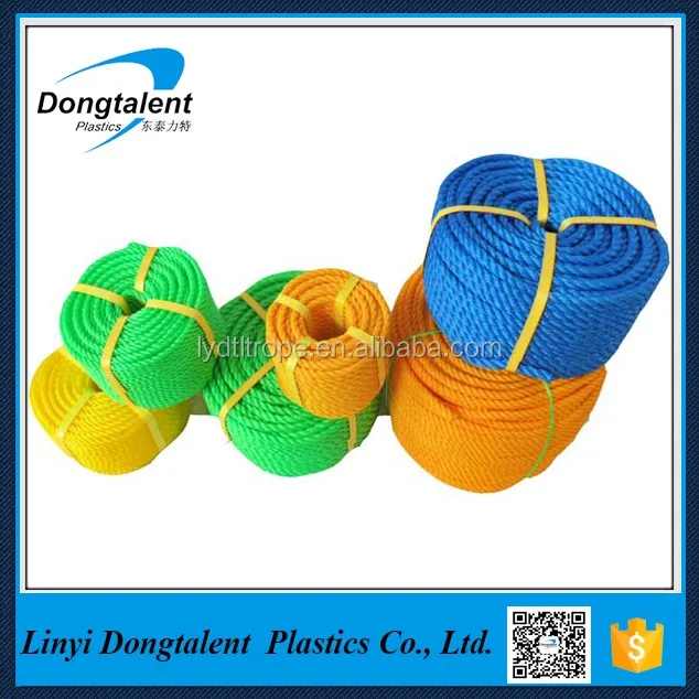 Manufacturers 8mm 6mm 18mm 3 Strand  4Strands Pe Rope Gold Monofilament Polyethylene Fishing Packaging Rope