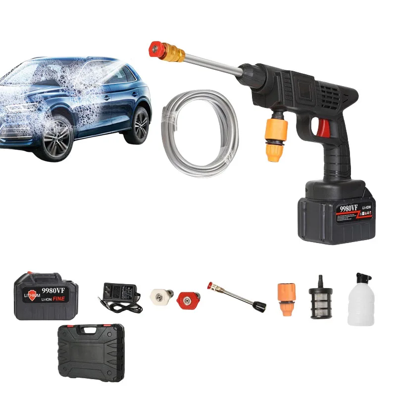 2024 Hot selling Mini Sprayer High Pressure Car Washing Machine Battery Electric Portable Gun Car Washer Laveuse de voiture