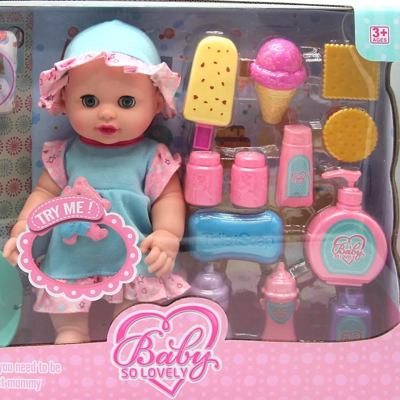 12 Inch baby doll toy with accessories house play baby doll set