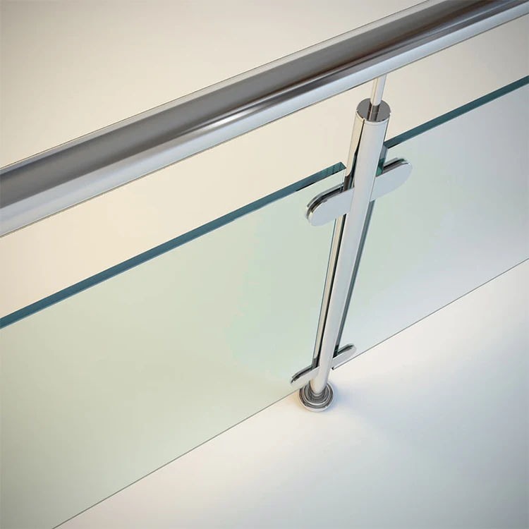 304 316 Optional Side Mount Handrail, Stainless Steel Stair Balcony Frameless Glass Railing