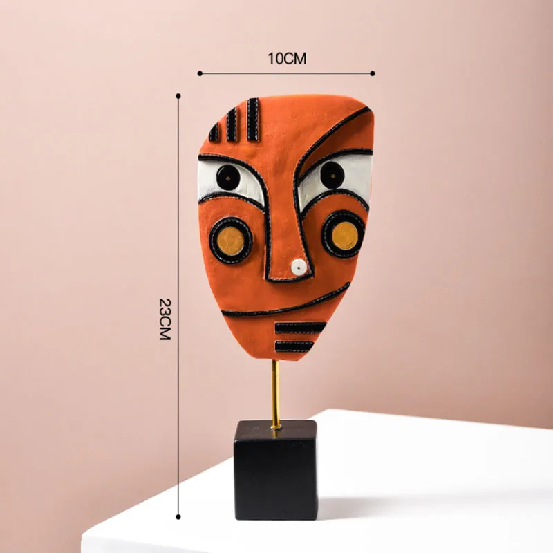 Creative Human Face Head Statue Abstract Human Face Sculpture Character Sculpture for Home Living Room Bed Room Decoration
