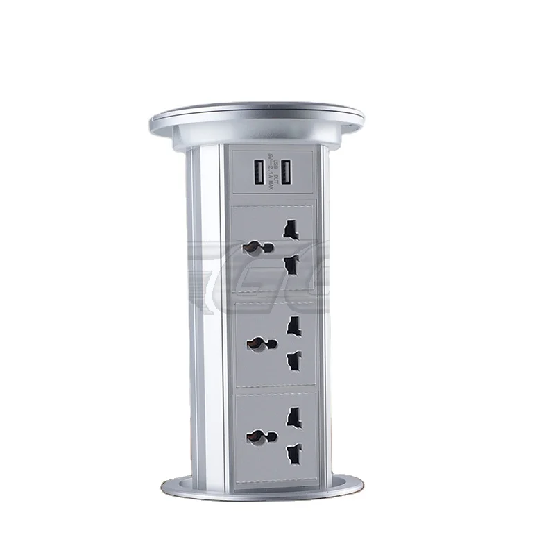 universal type wireless AI manuel pop up outlet Hidden socket for tables with usb charger