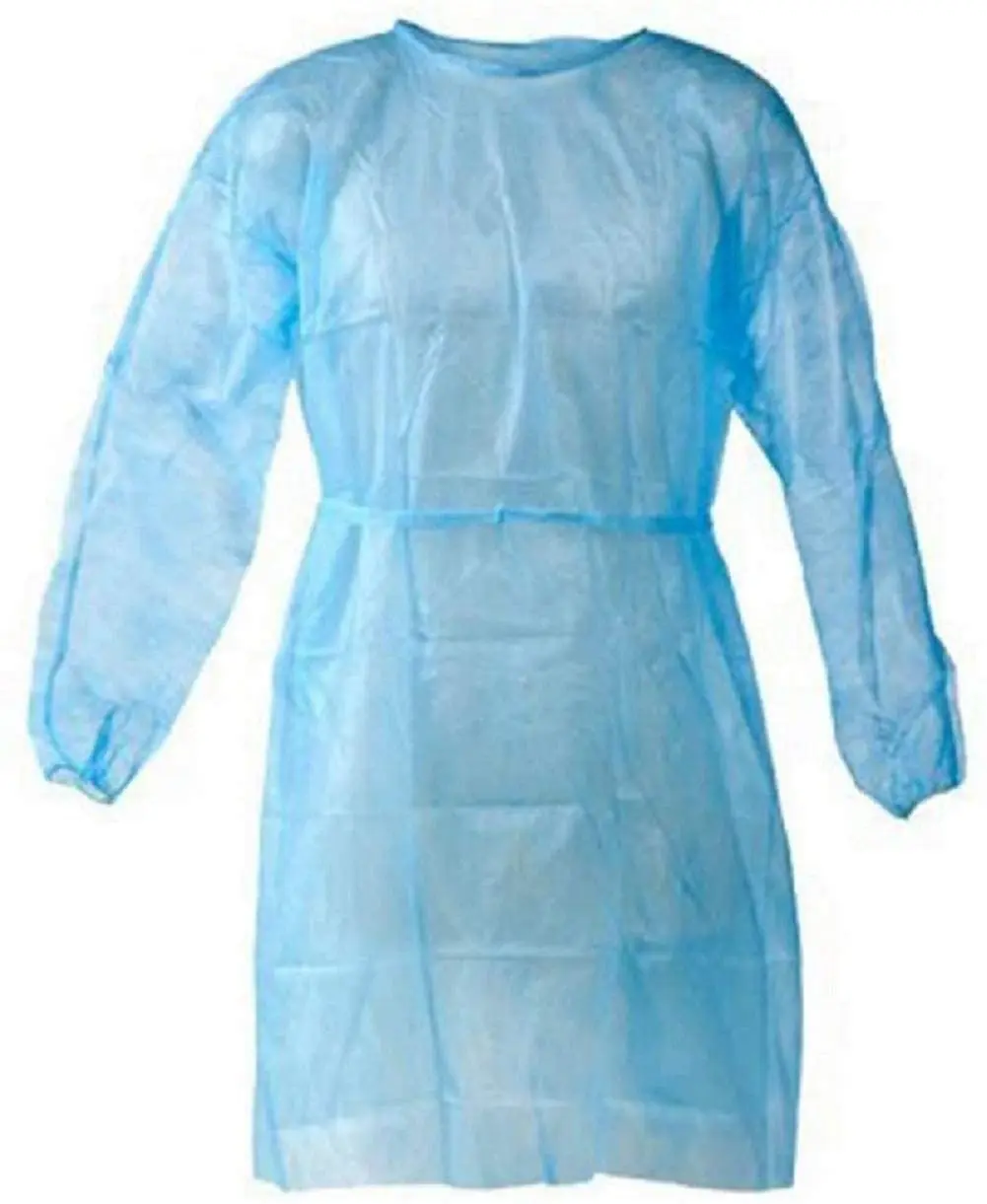 Disposable nonwoven PP+PE isolation gown surgical gown waterproof dustproof knit cuff for medical industrial used