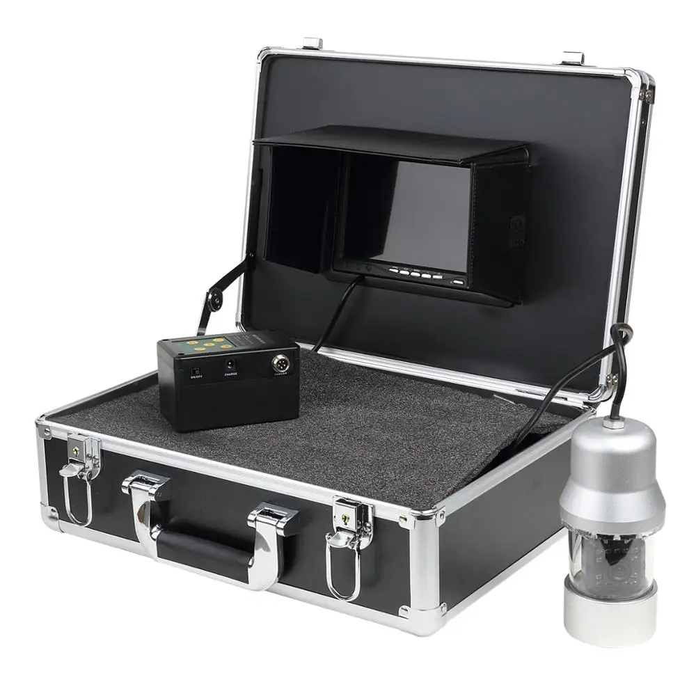 50M DVR 7 Inch 18 LEDs IR 360 Degree Rotating1000tvl Underwater Fish Finder Fishing Camera