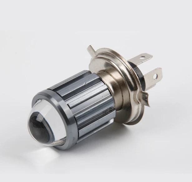 CSP 12V H4 Ba20D LED Headlight Motorcycles Scooters High/Low Beam Dual Color Small Steel Gun Spotlight Stylish LED Light Design