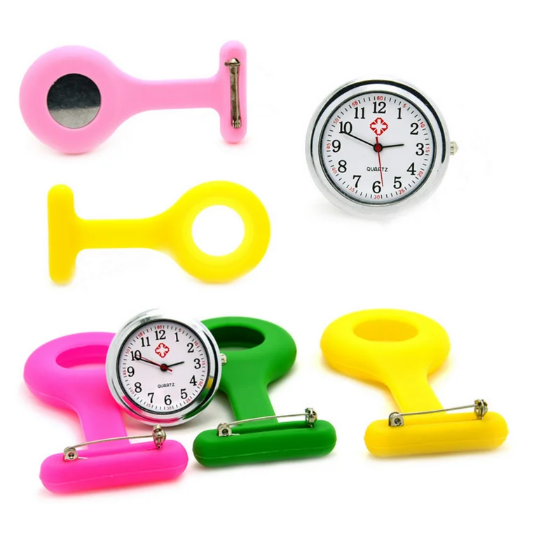 Силиконовые водонепроницаемые карманные часы под заказ для медсестер