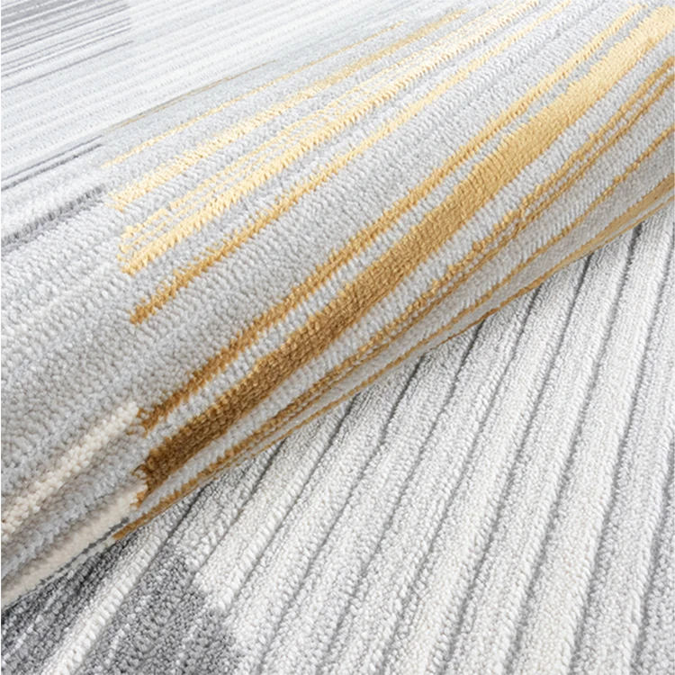 Italian style  luxury living room carpet modern rug geometric stripe carpet rug