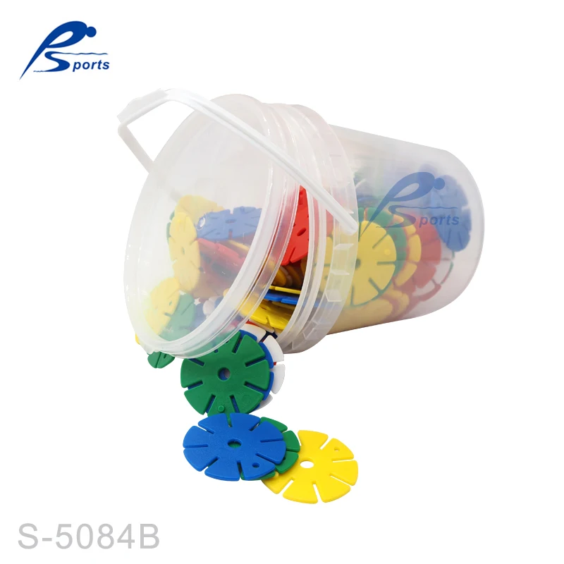 
Kids Construction Blocks Interlocking Discs 160 Pieces Intermediate 6 cm Plastic Daisy shape building set 